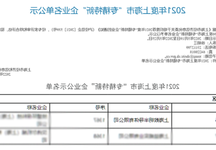 喜报 丨 bbin半导体入选上海市“专精特新”企业名单